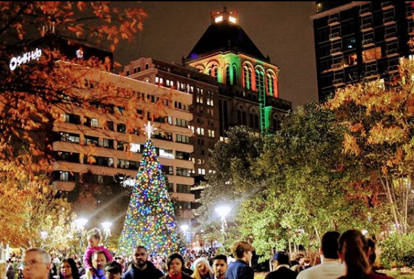 Downtown in December/Festival of Lights